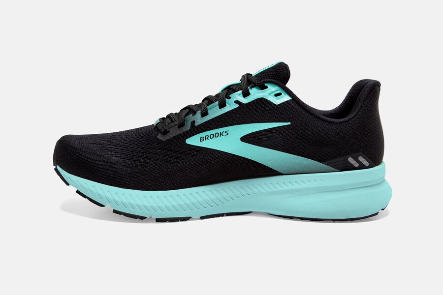 Brooks Running Shoes Womens Black/Blue - Launch 8 Road - 9061-AOHPV